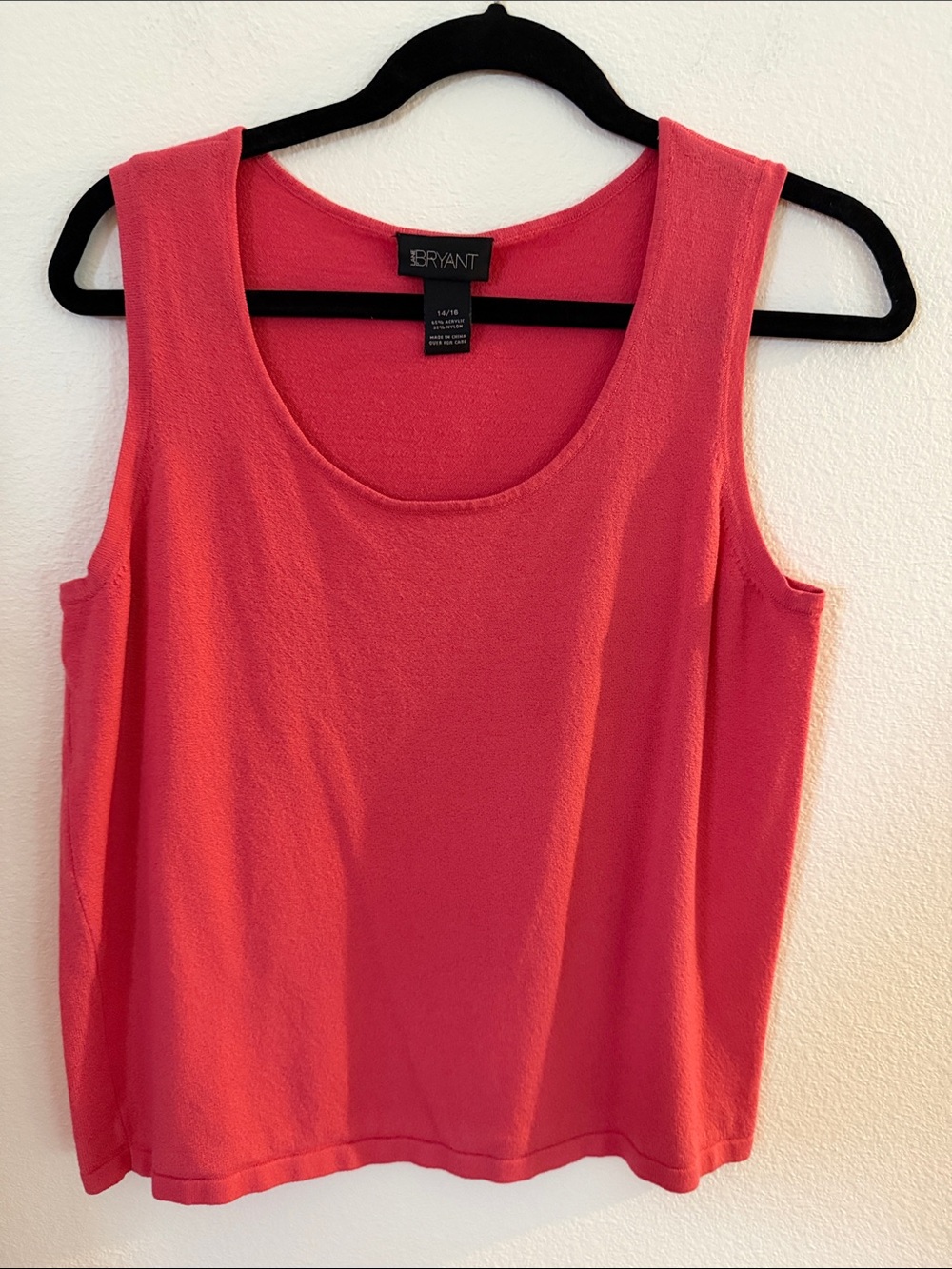 Lane Bryant Coral Scoop Neck Tank Top